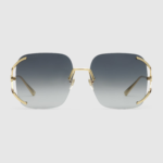 Fox Head Fashion Metal Frameless Cut-Edge Sunglasses (Gucci style)-GCW10B