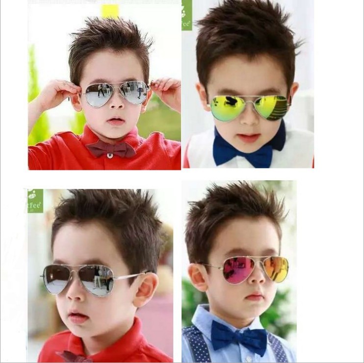 Metal Aviator Pilot Sunglasses For Kids-A0015