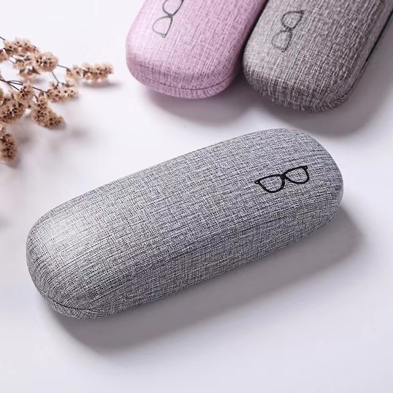 Linen Iron Glasses Case-Logo Printing Optional-F0005