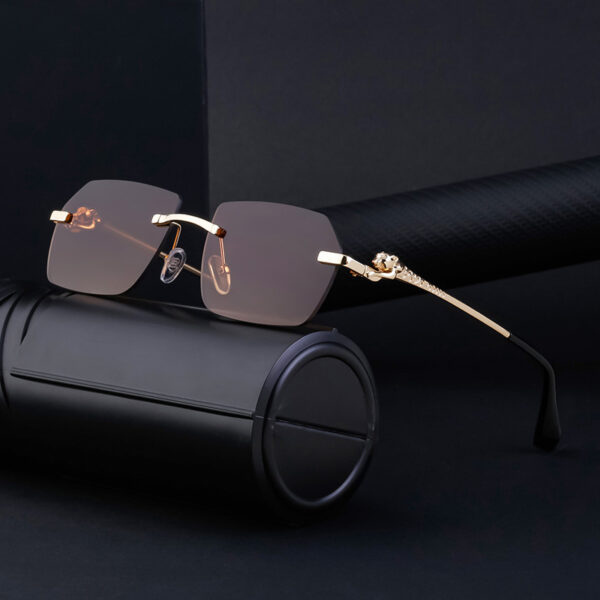 Rimless metal sunglasses for regular dayouts!-A0021