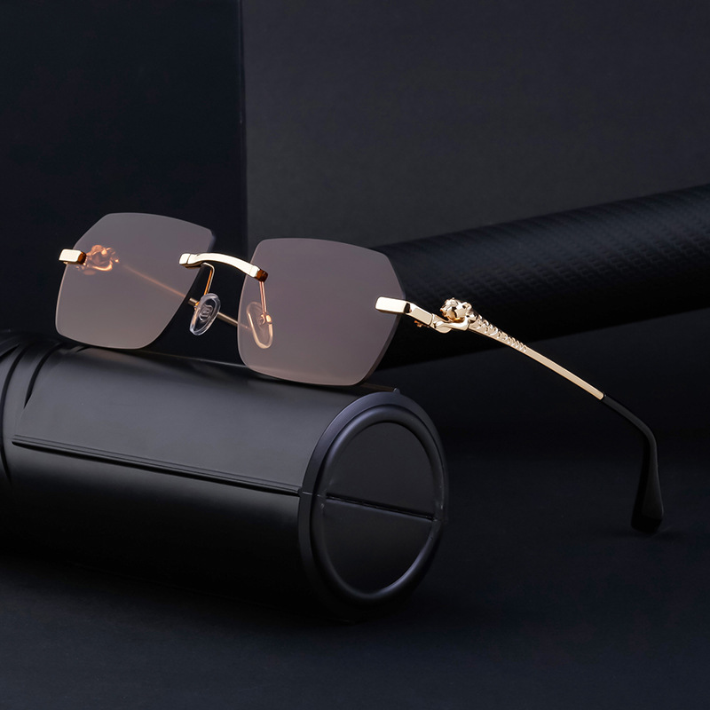 Rimless metal sunglasses for regular dayouts!-A0021