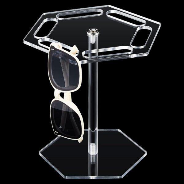 Acrylic 360-degree rotating eyeglass display rack-F0002