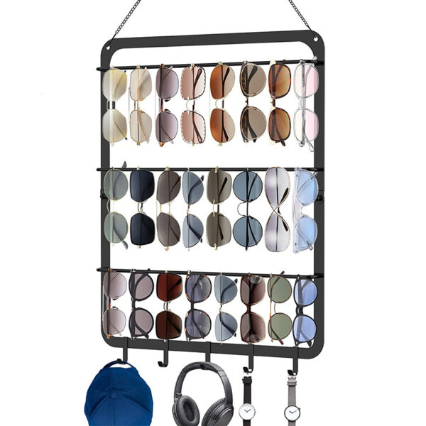 Wall-mounted sunglasses metal display rack-F0003