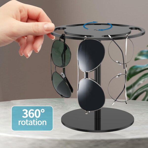 Acrylic 360-degree rotating eyeglass display rack-F0002