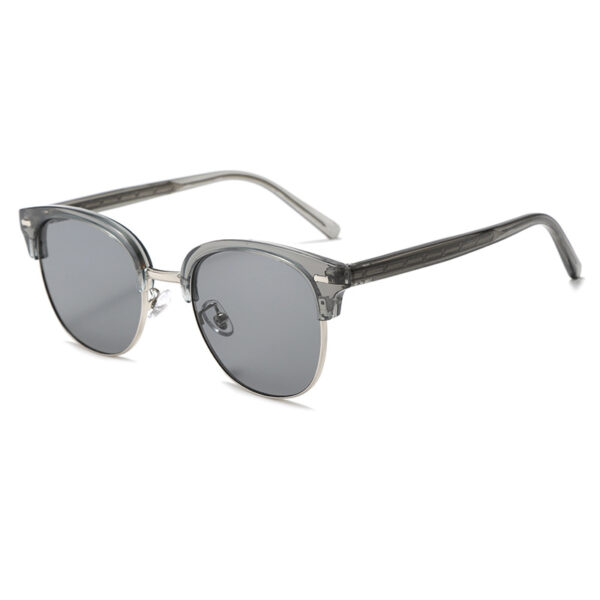 New Fashion TR Browline Sunglasses, Polarized Retro Round Metal Frame for Men and Women-GJH2005A