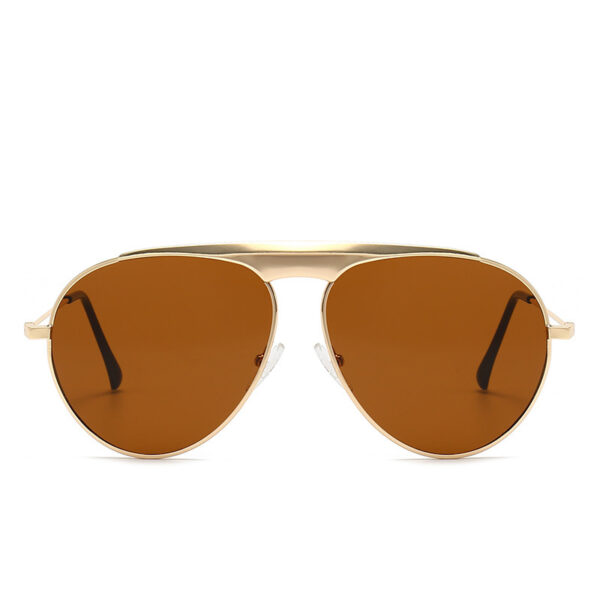 Unisex Vintage Metal Single Beam Sunglasses-A0035