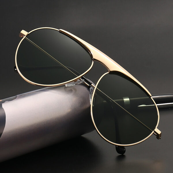 Unisex Vintage Metal Single Beam Sunglasses-A0035