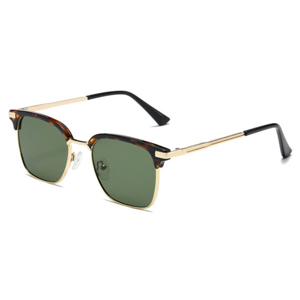 Metal Browline Square Frame Fashion Classic Retro Trend Sunglasses(Gucci Unisex style)-GCW15B