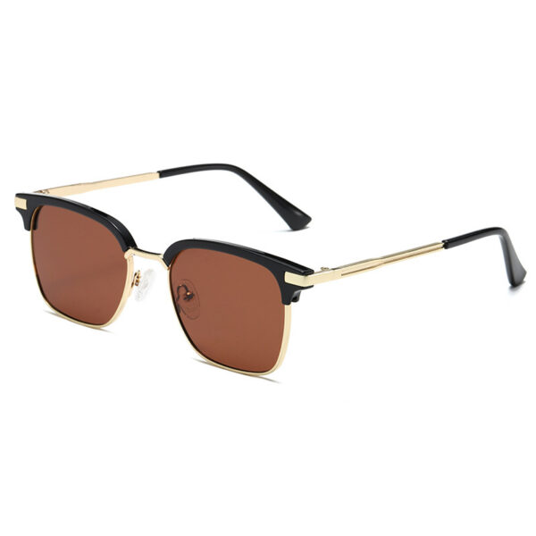 Metal Browline Square Frame Fashion Classic Retro Trend Sunglasses(Gucci Unisex style)-GCW15B