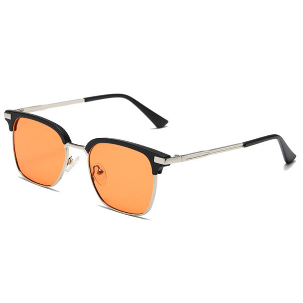 Metal Browline Square Frame Fashion Classic Retro Trend Sunglasses(Gucci Unisex style)-GCW15B