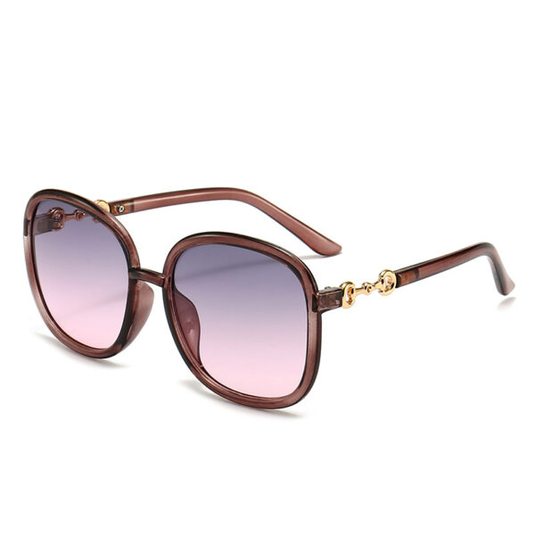 Oval Oversized Vintage Modern Sunglasses for Round Faces (Gucci style)-GCW14B