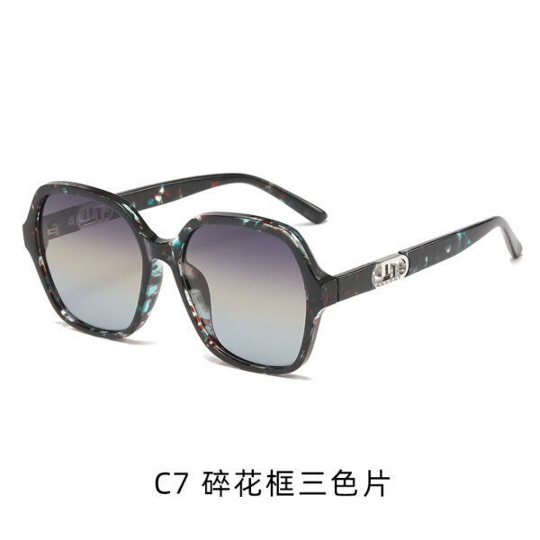 Rhinestone Square Specialized-Fit Rectangular Frame Sunglasses (Gucci style)-GCW12B