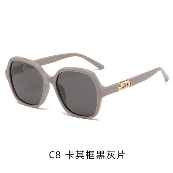 Rhinestone Square Specialized-Fit Rectangular Frame Sunglasses (Gucci style)-GCW12B