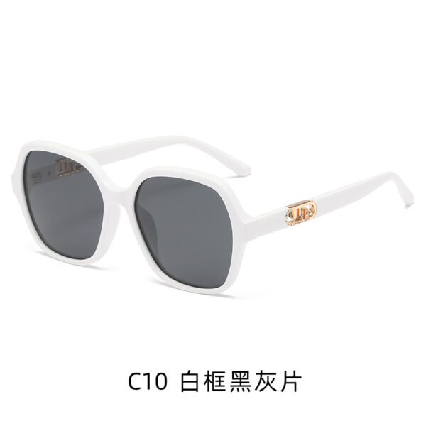 Rhinestone Square Specialized-Fit Rectangular Frame Sunglasses (Gucci style)-GCW12B